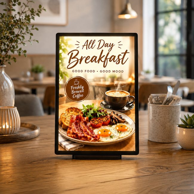 Slim Bright A4 Table Lightbox Sign
