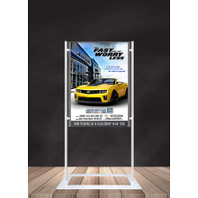 Premium Acrylic 1450mm Lobby Stand Holds A1 Poster Double Sided 