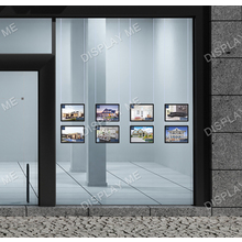 Window Lightbox 4 Columns - A3 Black Landscape x 8