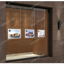 Window Lightbox 3 Columns - A3 Silver Landscape x 3