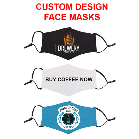Custom Printed Fabric Face Masks 100 Units