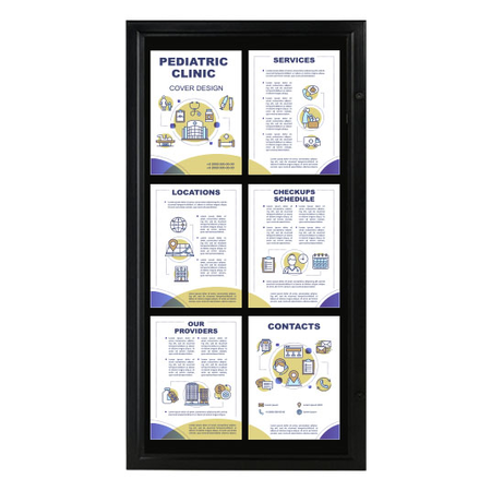 Black Magnetic 6A4 Notice Board