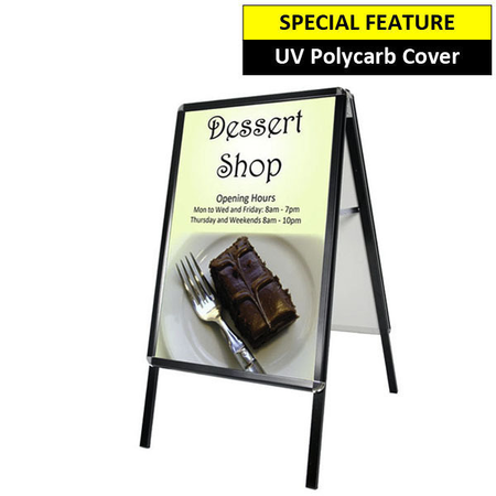 A1 Black Blackboard Backing A-Frame