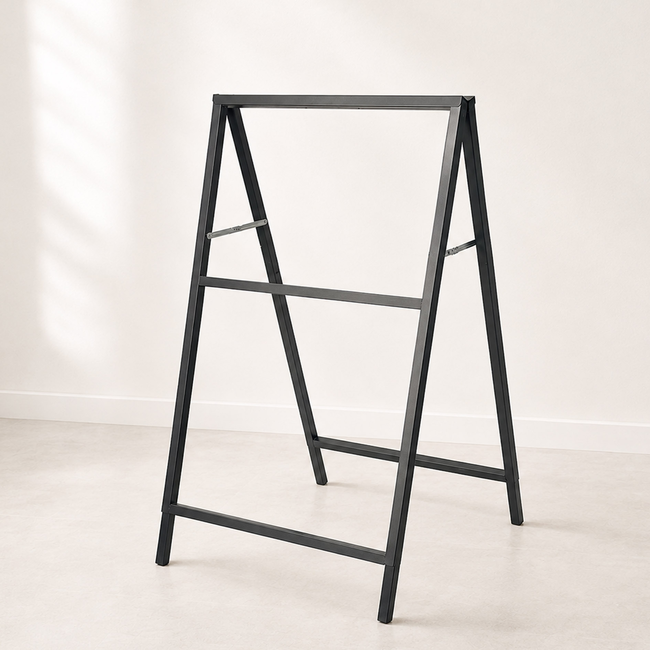 Premium Black A-Frame for Printed 600 x 900 Corflute Inserts (Frame Only)