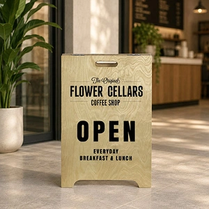 Printed Natural Wooden A Frame 400 x 600