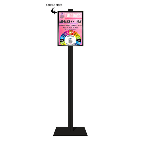 Black Retail Stand with A3 Snap Frame Double Sided