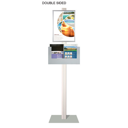 Retail Stand with A3 Snap Frame and A3 Brochure Holder Double Sided