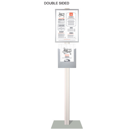 Retail Stand with A3 Snap Frame and A4 Brochure Holder Double Sided