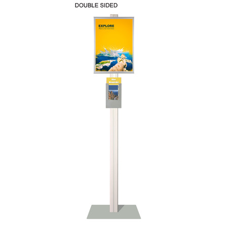 Retail Stand with A3 Snap Frame and DL Brochure Holder Double Sided