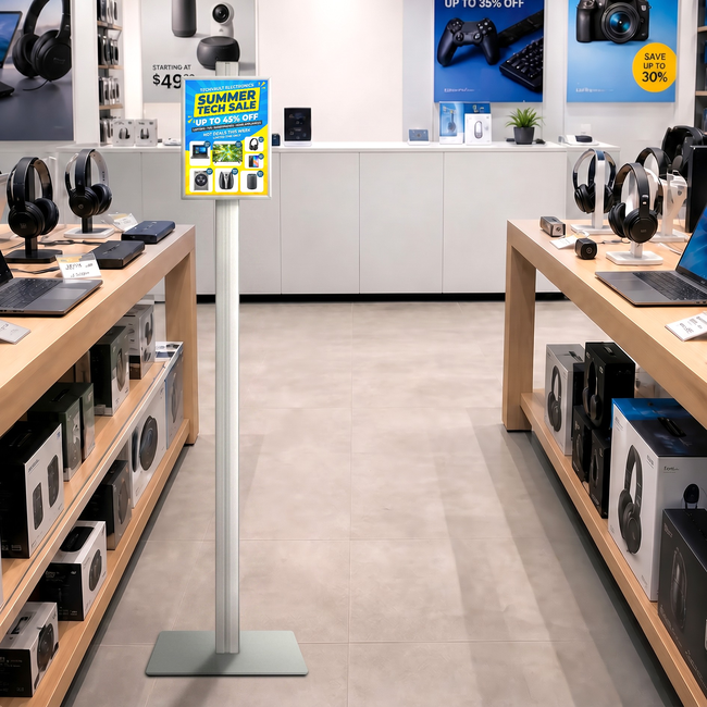 Retail Stand with A4 Snap Frame