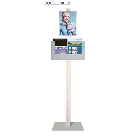 Retail Stand with A4 Snap Frame and A3 Brochure Holder Double Sided