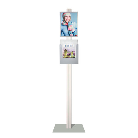 Retail Stand with A4 Snap Frame and A4 Brochure Holder