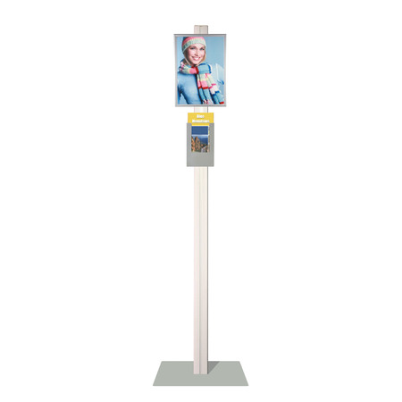 Retail Stand with A4 Snap Frame and A4 Brochure Holder Double Sided