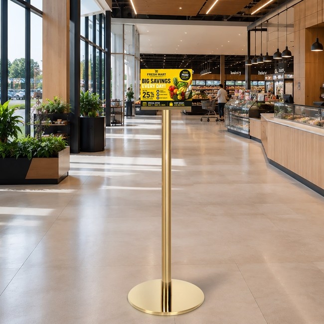 Gold Ezi Pole Euro Clip Landscape A5