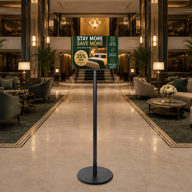Black Ezi Pole Euro Clip Landscape A3