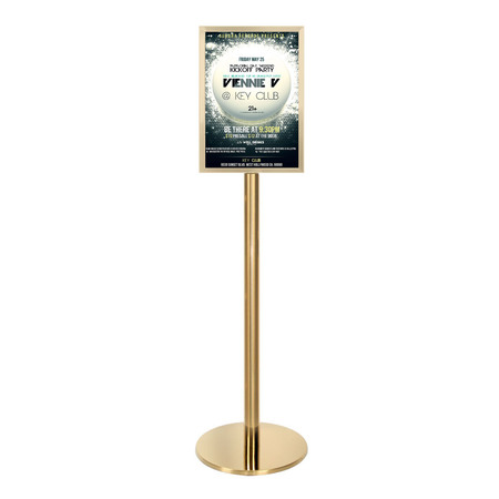 Gold Ezi Pole A3 Double Sided Steel Sign