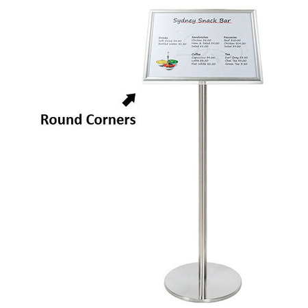 Ezi Pole with 1 A3 Landscape Square Cornered Snap Frames