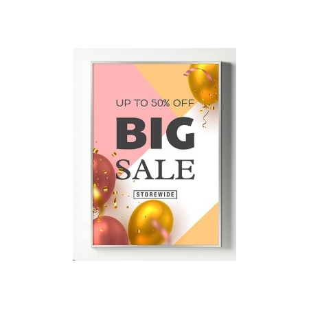 BULK PACK  – 10 x A1 Silver Front Loader Poster Frames