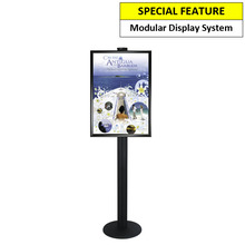 A1 Poster Holder on Black Combo Pole 1800mm High - Single Sided