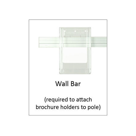 Large brochure bar for combo pole 895wide