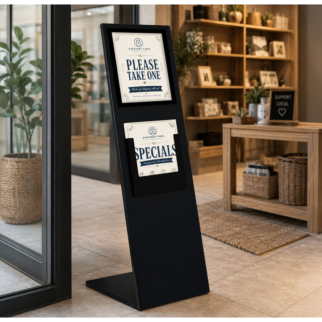 Mod Info Dislay Black - A4 Sign and  Pinted Logo