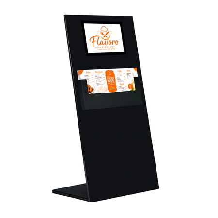 Black Wide Info Stand  - A4 Sign +  A3 Brochure Holder