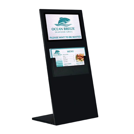 Black Wide Mod Info Stand- A3 Frame and Brochure Holder