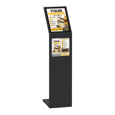 Showroom Promotion Stand -  1 A4 Sign and A4 Steel Brochure Holder