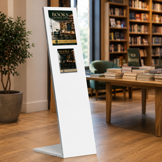 Mod Info Dislay White - A4 Sign and A5 Brochure Holder