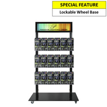 Black Mall Stand - Snap Header with 18 DL Brochure Holders