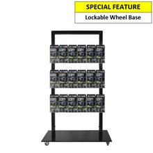 Black Mall Stand - 18 DL Brochure Holders