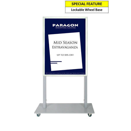 Silver Mall  Stand - A1 Snap Frame