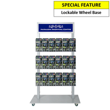 Silver Mall  Stand - Snap Header with 18 DL Brochure Holders Double Sided