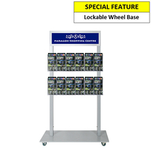 Silver Mall  Stand - Snap Header with 12 DL Brochure Holders 