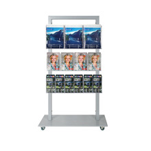 Silver Mall Stand - with 3 A4, 4 A5 and 6 DL Brochure Holders