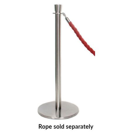 Stainless Steel Rope Queue Barrier Pole and Base