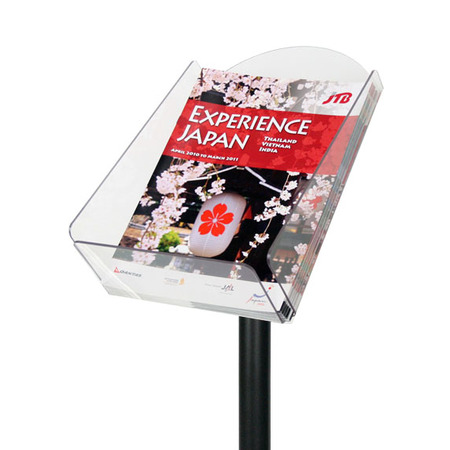 A4 Brochure Holder Attachment for Black Rope Queue Barrier Pole
