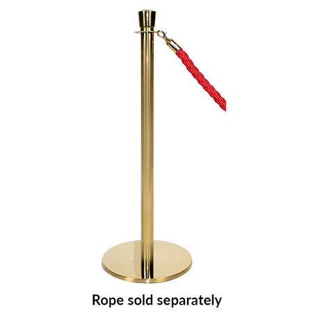 Gold Rope Barrier Pole and Base