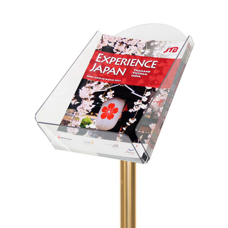 A4 Brochure Holder Attachment for Gold Rope Queue Barrier Pole