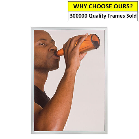 30 x 40  Inch Silver Snap Frame – Poster Display 32mm Profile 
