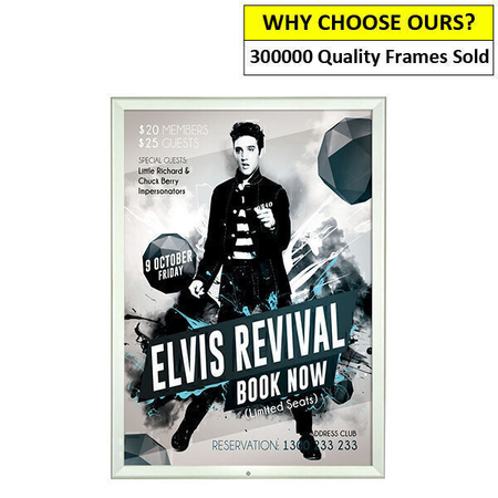 A1 Lockable Silver Snap Frame