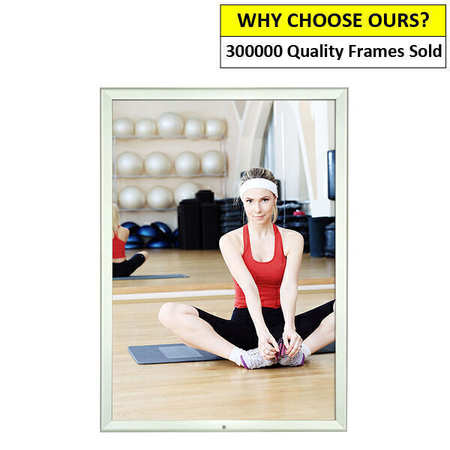 A2 Lockable Silver Snap Frame