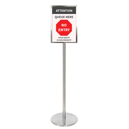 QR Stand Silver A3 Double Sided