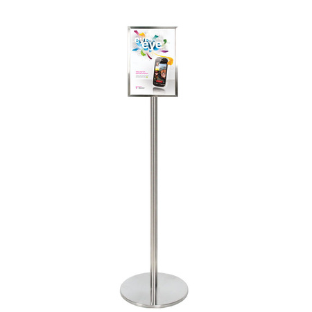 QR Stand Silver A4 Double Sided