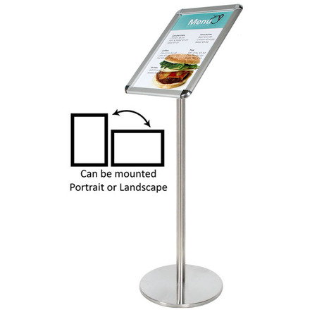 QR Stand Silver Angled A3