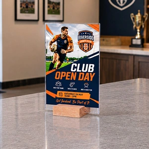 Wood A6 Portrait  Mini Straight Sign Holder