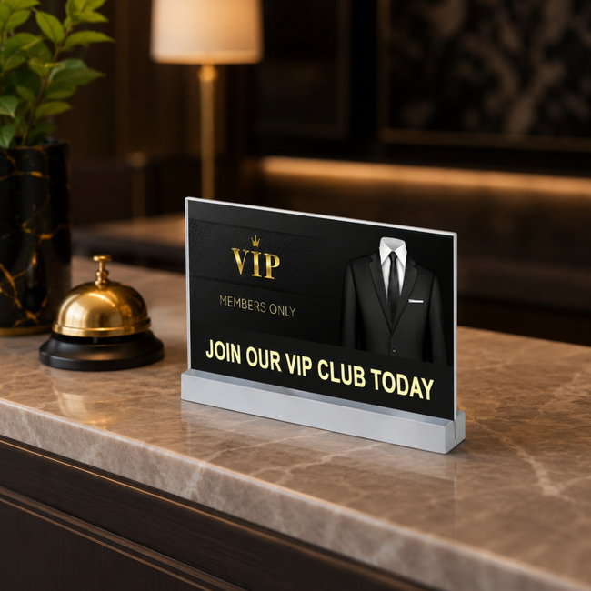 Aluminium Landscape A6 Straight Sign Holder
