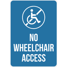 PRINTED ALUMINUM A5 SIGN - No Wheelchair Access Sign