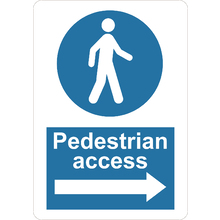 PRINTED ALUMINUM A5 SIGN - Pedestrian Access Sign