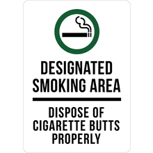 PRINTED ALUMINUM A4 SIGN - Please Do Not Throw Cigarettes Sign